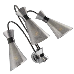 Jaquar 3-Light Chrome Cone Wall Lamp